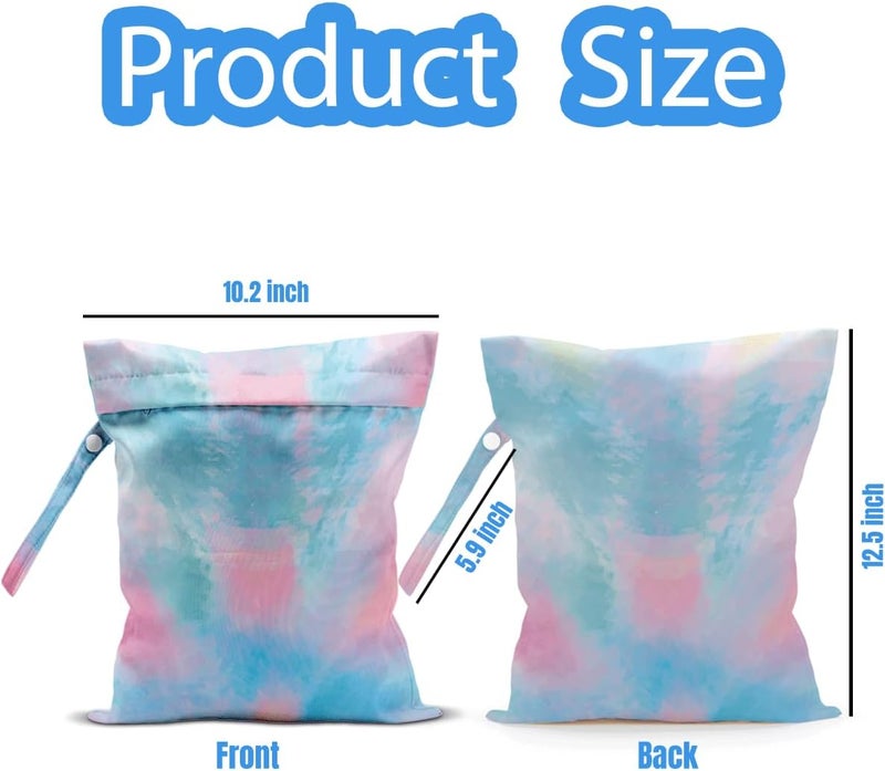 AASRR Store Wet Dry Bag, Wet Bag for Swimsuit, Travel, Beach, Pool, Diapers, Dirty Yoga Gym Clothes, Makeup Bag, Summer Vacation Essentials, Eucalyptus Palm Leaves Print Tropical Plant - Image 2